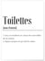 Affiche Définition Toilettes | A3 : 29,7x42cm
