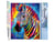 Peinture par Numéro Figured'Art - Zèbre Coloré Abstrait - Kit de Loisir Créatif DIY Numéro d'Art Complet - 40x50cm sans châssis en bois