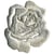 Lot de 3 écussons thermocollants petite rose gris  x3.5cm