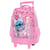 Sac à dos à roulettes Stitch & Angel Love 43 CM 2 compartiments