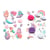 23 stickers 3D 6 cm - Licornes & sirènes