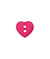 Carte de 4 boutons Coeur 2 trous 12mm - Union Knopf Fuchsia Rose