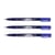Lot de 3 feutres pinceaux TOMBOW Fudenosuke Color - Pointe dure - Bleu