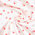 Tissu Eponge Monoface Coeurs Ilove sur fond Ecru