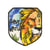 Ecusson thermocollant sauvez la nature lion 5.5x5cm