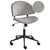 Chaise de Bureau Gris en Velours Côtelé Pivotante avec Assise et Dossier Hauteur Réglable Style Moderne