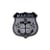 Ecusson thermocollant blason marine gris 4,5cm x 4,5cm