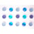 Graine Créative - Strass adhésif givré 10mm Bleu 15 pièces