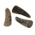 Buchette corne 2 trous marron 50mm