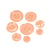 Bouton ronds 4 trous orange saumon