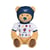 Peluche - Peluche Ours T-shirt 20 Nations Coupe du Monde de Rugby / Rugby World Cup France 2023 (RWC) - Peluche Officielle - 24 cm assis