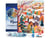 Diamond Painting Broderie Diamant Figured’Art 40x50cm toile tendue sur châssis en bois - diamants carrés - Village Hivernal Coloré
