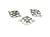 4 Pendentifs Connecteurs fleur ajourée 21*15mm argent vieilli
