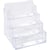Distributeur de cartes de visite - 4 compartiments - Plastique - 200 cartes