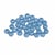 Perles en bois poli 6 mm Bleu clair 115 pièces