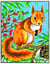 Kit canevas blanc Ecureuil 20x25cm