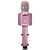 LENCO BMC-090PK - Microphone sans-fil pour Karaoké - Fonction haut-parleur et éclairage - Rose