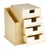 Organiseur de bureau en bois 4 tiroirs 15 x 15,5 x 12,5 cm