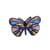 Ecusson  papillon coloré violet 4cm x 2,5cm
