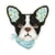Ecusson thermocollant chien noir 5cm x 4,5cm