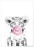 Poster Bulle de Lionceau Rose | A3 : 29,7x42cm
