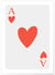 Affiche As de coeur rouge | A3 : 29,7x42cm