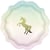 12 Assiettes Licorne Love Pink