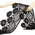 Bobine 13,7m guipure fleurs 45mm Noir