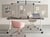 Bureau Marron Foncé et Blanc Structure en Métal Pliant Rectangulaire 180 x 60 cm avec Roulettes Style Moderne