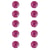 Pierres strass en plastique autocollants 5 mm - rose foncé