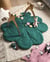 Tapis de Jeu pour Enfants Vert en Coton Matelassé 110 x 110 cm en Forme de Trèfle Accessoire Chambre Style Moderne