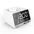 Enceinte Bluetooth LED Radio Réveil USB Température Affichage HD Compacte Blanc YONIS