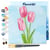 Mini Peinture par Numéro Figured'Art 20x20cm avec cadre Tulipes et Ciel bleu - Petit Format