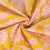 Tissu Coton imprimé Arty Sharma fleuris sur fond Jaune curry