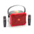 Enceinte Bluetooth Karaoke Sans Fil 10W Autonomie 3h Micros Intégrés Rouge YONIS