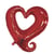 Ballon Coeur, Silhouette, 91cm 1pce. , rouge classique