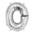 Ballon Lettre O, 40cm, 1pce. , argent