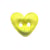 Bouton Coeur translucide couleur Anis 9mm