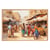 Tableau mural encadré marché aquarelle 65x97 cm