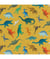 Tissu coton Dashwood Jurassic sur fond jaune de 110 cm de largeur Jaune vendu par 50 cm