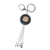 YELLO KOKO Câble USB 3-en-1 Micro-USB / USB-C / Lightning design Porte-Clés Gémeaux Blanc