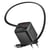 Swissten Chargeur Secteur USB-A 45W avec Câble Rétractable USB-C 0.75m Intégré Noir