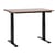 Bureau Électrique Réglable Plateau Bois Foncé et Structure Acier Noir 120 x 72 cm Hauteur Ajustable Assis Debout Pieds Carrés Design Moderne