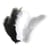 Mélange de plumes duvetées, noir / blanc / gris, 10 - 15 cm, 15 pièces