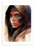 Affiche 50 x 70 cm -  Watercolor Tuareg woman V2 - Chromatic fusion studio