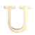 Lettre U - 19 cm - bois - Artemio
