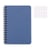 Carnet - 9x14 cm - Petits carreaux - 100 pages - Couverture bleu - Spirale