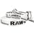 Film 20m sangle jacquard RAW WHITE 35mm Blanc/noir