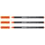 Lot de 3 feutres de coloriage pointe moyenne 2 mm - EDDING - Orange - 1300