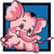 LUC - Kit canevas Soudan L'éléphant rose 25x25 cm